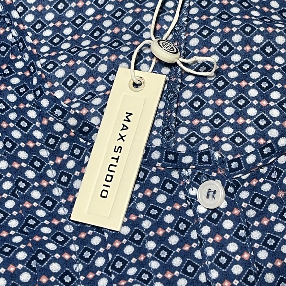 Max Studio Top Womens Size L Buttons Flutter Sleeves Crew Neck - Picture 6 of 12